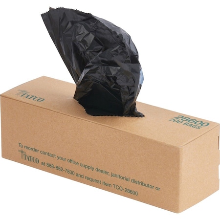 Tatco Trash Bags, Black, 200 PK TCO28600